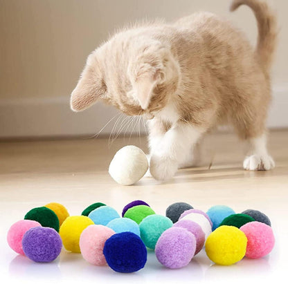 100 Stück Katzenfilzbälle, Weiche Katzenbälle, Interaktives