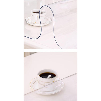PVC Tischdecke Transparent 90x160cm - 2mm Dicke Schutzfolie