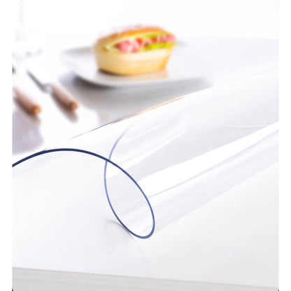 PVC Tischdecke Transparent 80x160cm / 160x80cm - 2mm Dicke