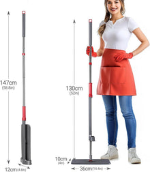 Flachmopp mit Auswringfunktion und 6 Mikrofaser