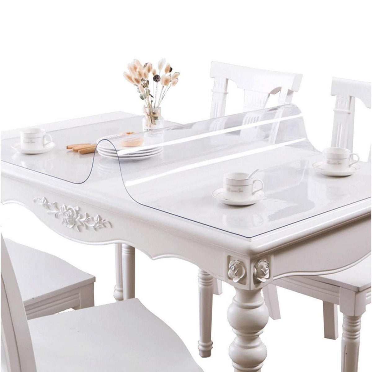 PVC Tischdecke Transparent 90x150cm - 1.5mm Dicke Schutzfolie