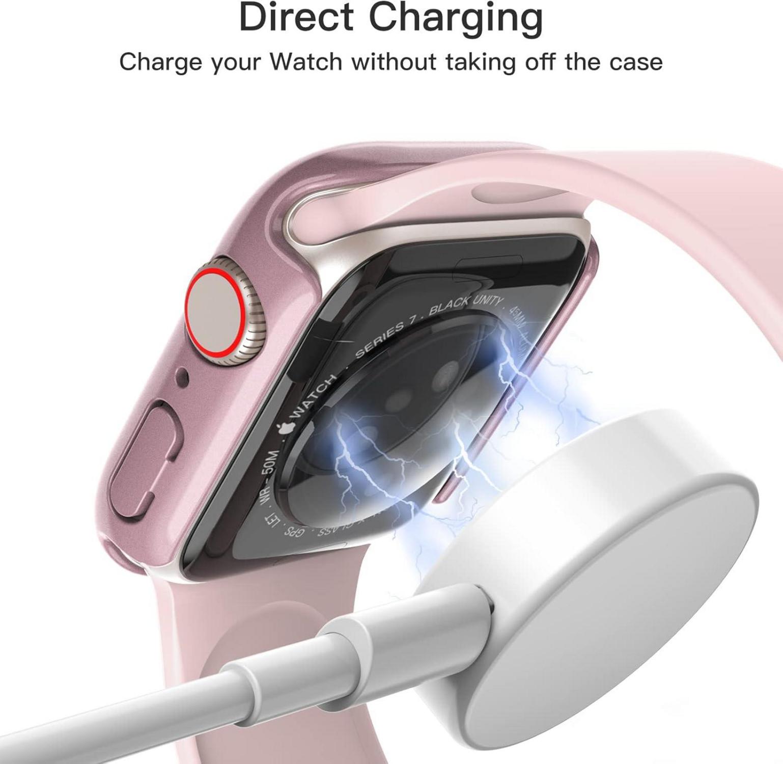 Schutzhülle mit Displayschutz für Apple Watch Series 9 8 7 45mm