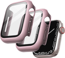 Displayschutz Hülle Apple Watch Series 9 8 7 41mm 2er Set Roségold