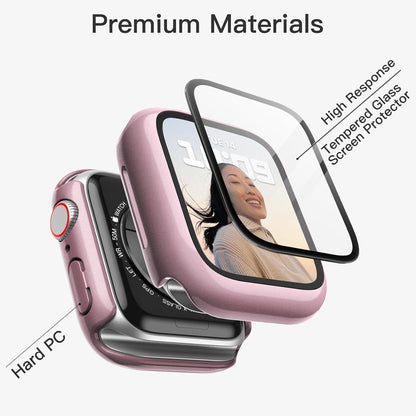 Displayschutz Hülle Apple Watch Series 9 8 7 41mm Roségold