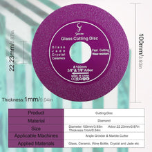 3 Stück Diamant Glasschneider Ø 100 x 22,23 mm für