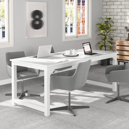 Schreibtisch 180x80cm Schwarz Weiß – Modernes Home Office
