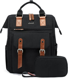 Wasserdichter Schulrucksack mit Laptopfach 15,6 Zoll - Schwarz