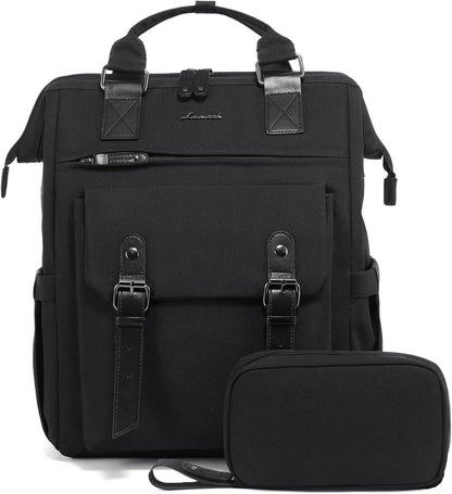 Modern LOVEVOOK Damen Rucksack Schwarz 15,6 Zoll Laptop mit