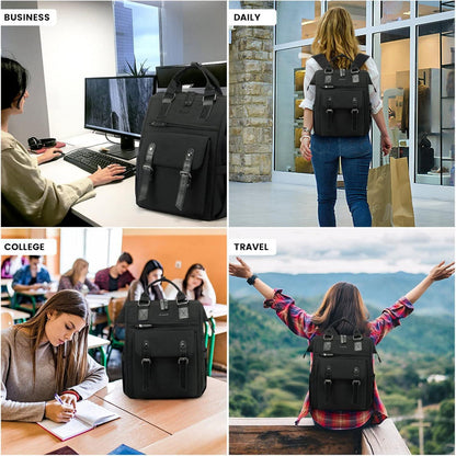 Wasserdichter Rucksack Damen Mädchen 15,6 Zoll Laptop Uni Business
