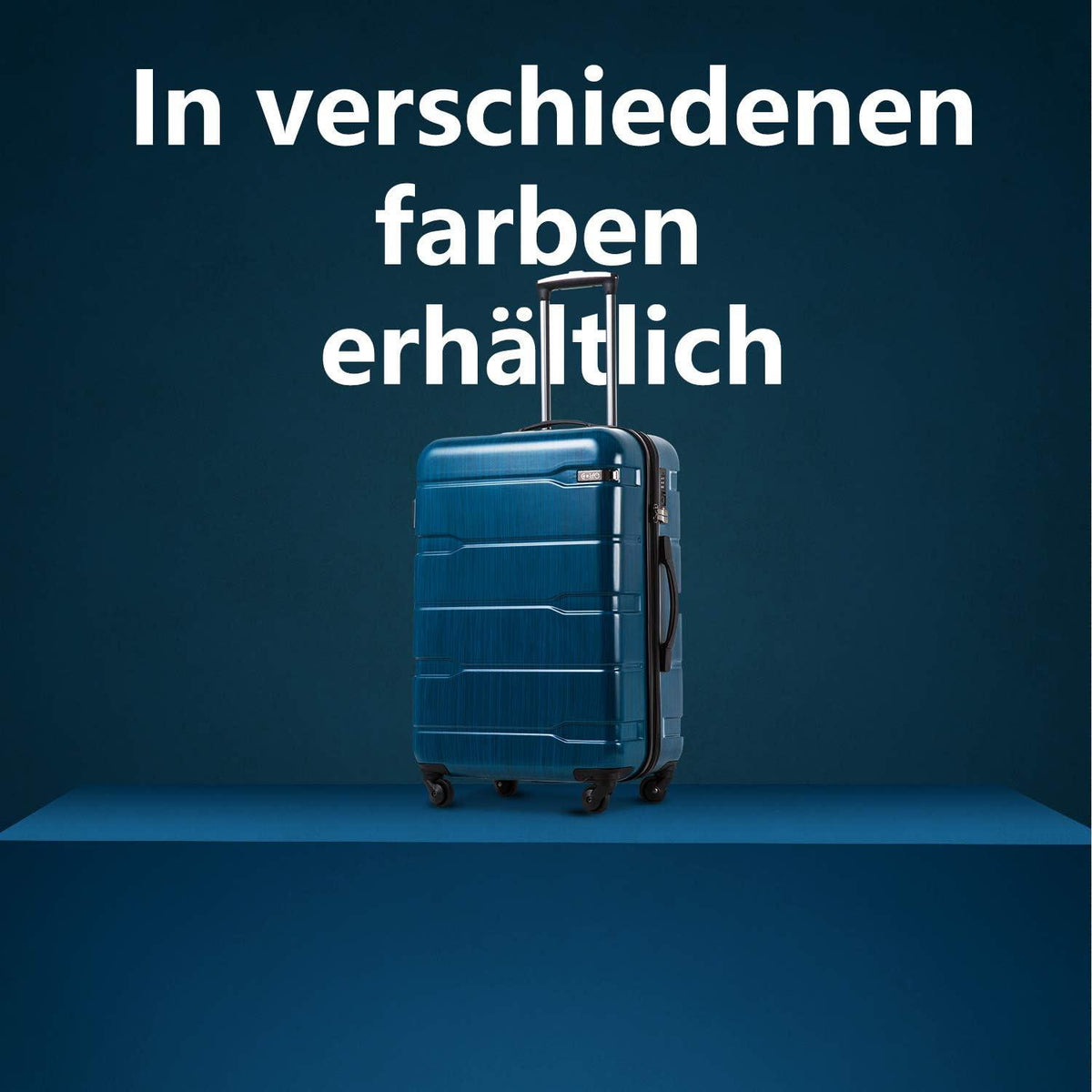 COOLIFE Hartschalen-Koffer TSA-Schloss 4 Rollen Blau 78 cm