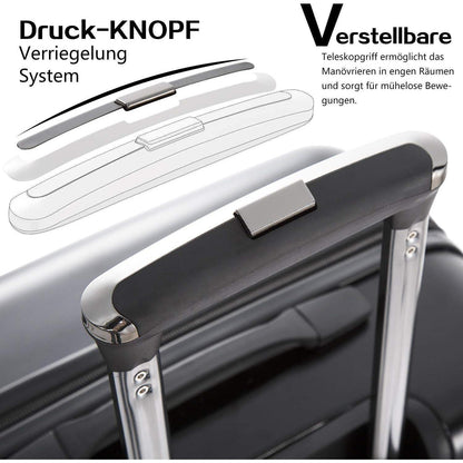 COOLIFE Hartschalen-Koffer Rollkoffer Vergrößerbares Gepäck