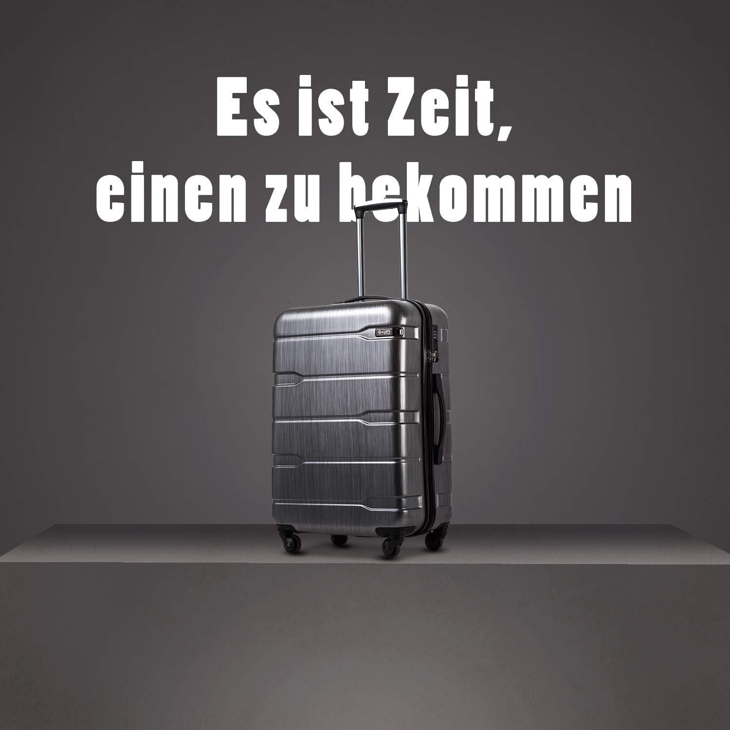 COOLIFE Hartschalen-Koffer PC Material TSA-Schloss 4 Rollen