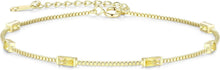 Zirkonia Layered Armband 925 Sterling Silber Gold 14k vergoldet