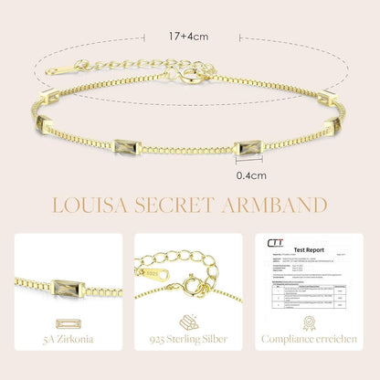 Damen Armband Layered Silber 925 Vergoldet mit Zirkonia