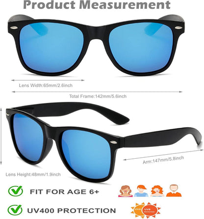 6er Neon Sonnenbrille Set für Herren Damen - Vintage Party Brillen