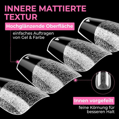 Kurze Ballerina Nagelspitzen 216 Stück – Vollabdeckung Gel Nägel