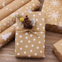 5PC Weihnachtsgeschenkpapier Set Elche Nostalgisch Kraftpapier