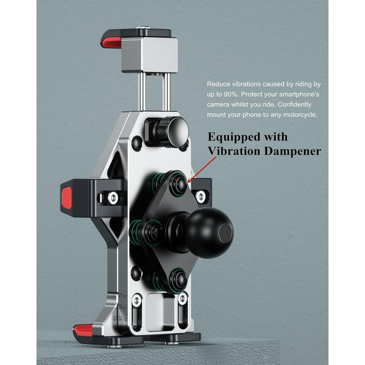 Motorrad Handyhalterung Gabelschaft mit Vibrationsdämpfer