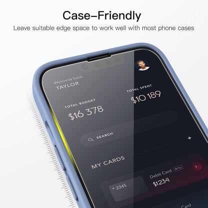 Displayschutzfolie für iPhone 14 Plus 6,7 Zoll, 3 Stück, Hüllenkompatibel