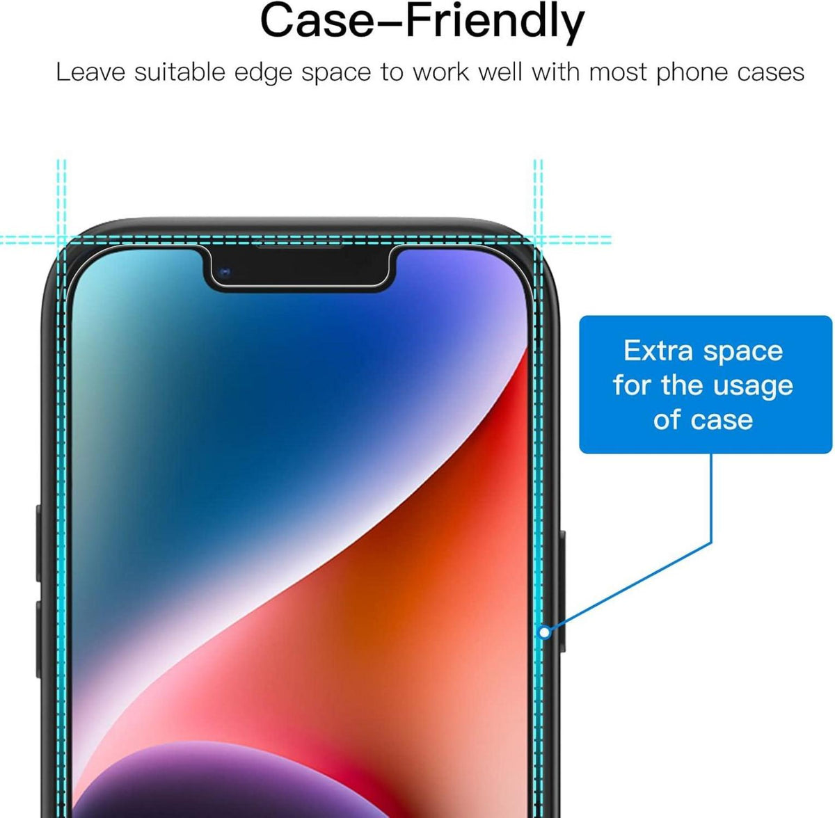 iPhone 14 6,1 Zoll Sichtschutz Panzer Glas 2 Stück Schutzfolie Displayschutz