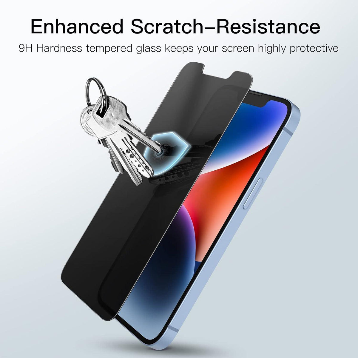Sichtschutz iPhone 14 6,1 Zoll Anti-Spähen Schutzfolie Glas, 2 Stück