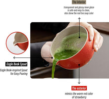 Japanisches Naturstein Matcha Chawan mit Schneebesenablage