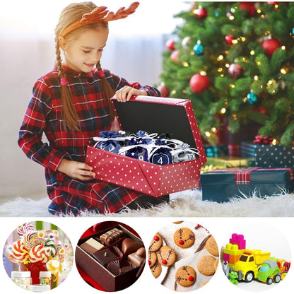 Adventskalender zum selber Basteln mit 24 Stoffbeuteln Blau