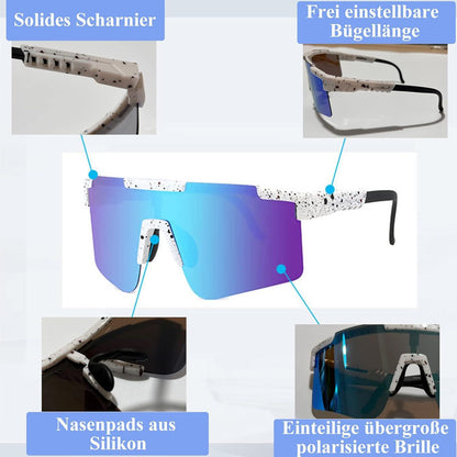 Einteilige Polarisierte UV400 Sport-Sonnenbrille für Herren