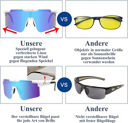 Schnelle Sportbrille UV400 Rennrad Brille für Herren Damen im Freien