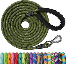 Schleppleine für Hunde 10M 10mm Schwarz mit Gepolstertem Griff und