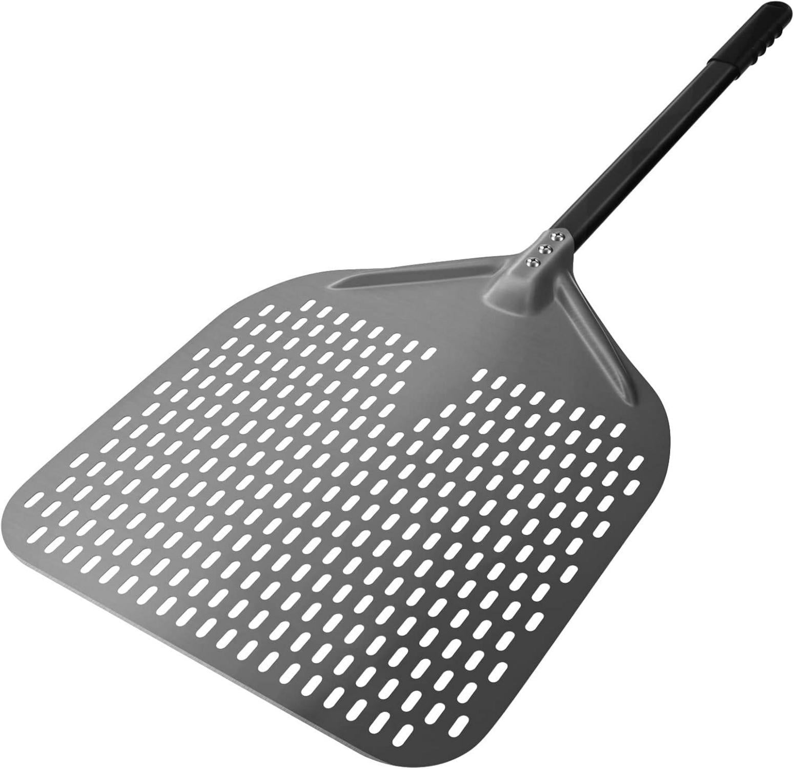 Perforierte Pizzaschaufel aus Harteloxiertem Aluminium, 14 Zoll