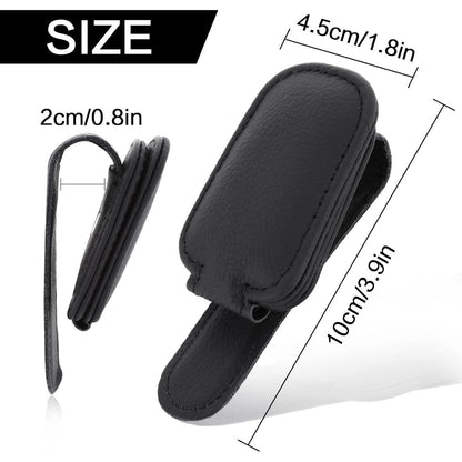 Magnetischer Leder Brillenhalter für Auto Sonnenblende