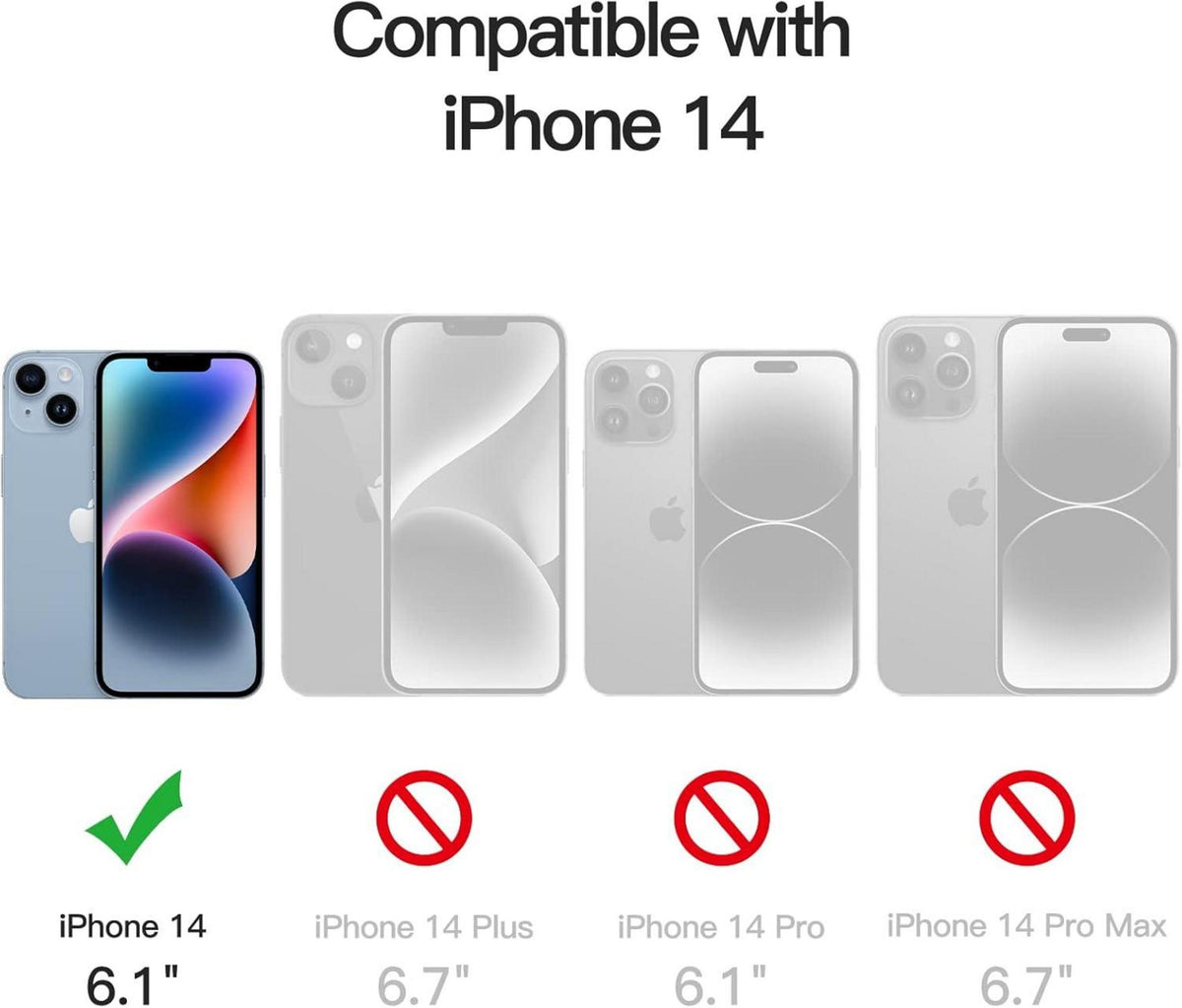 Schutzfolie 2er Set iPhone 14 6,1 Zoll Kameraschutz Panzerglas Full
