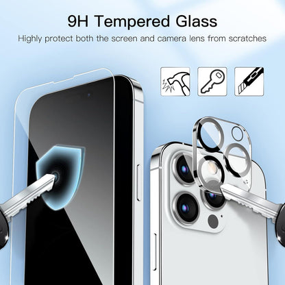 Full Screen Schutzfolie für iPhone 14 Pro 6,1 Zoll Kameraschutz Panzer