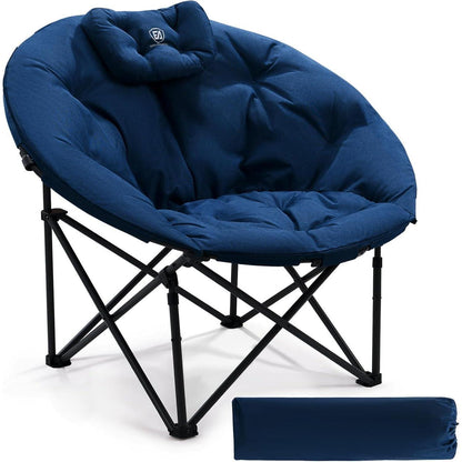 Luxus Campingstuhl Faltbar XXL 150KG Rund Klappstuhl