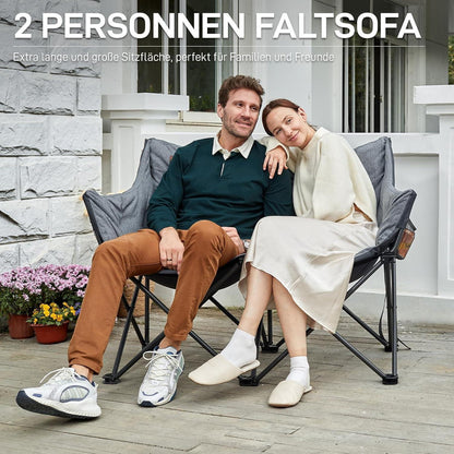Campingstuhl Klappbar für 2 Personen Faltsofa Luxus XXL 2
