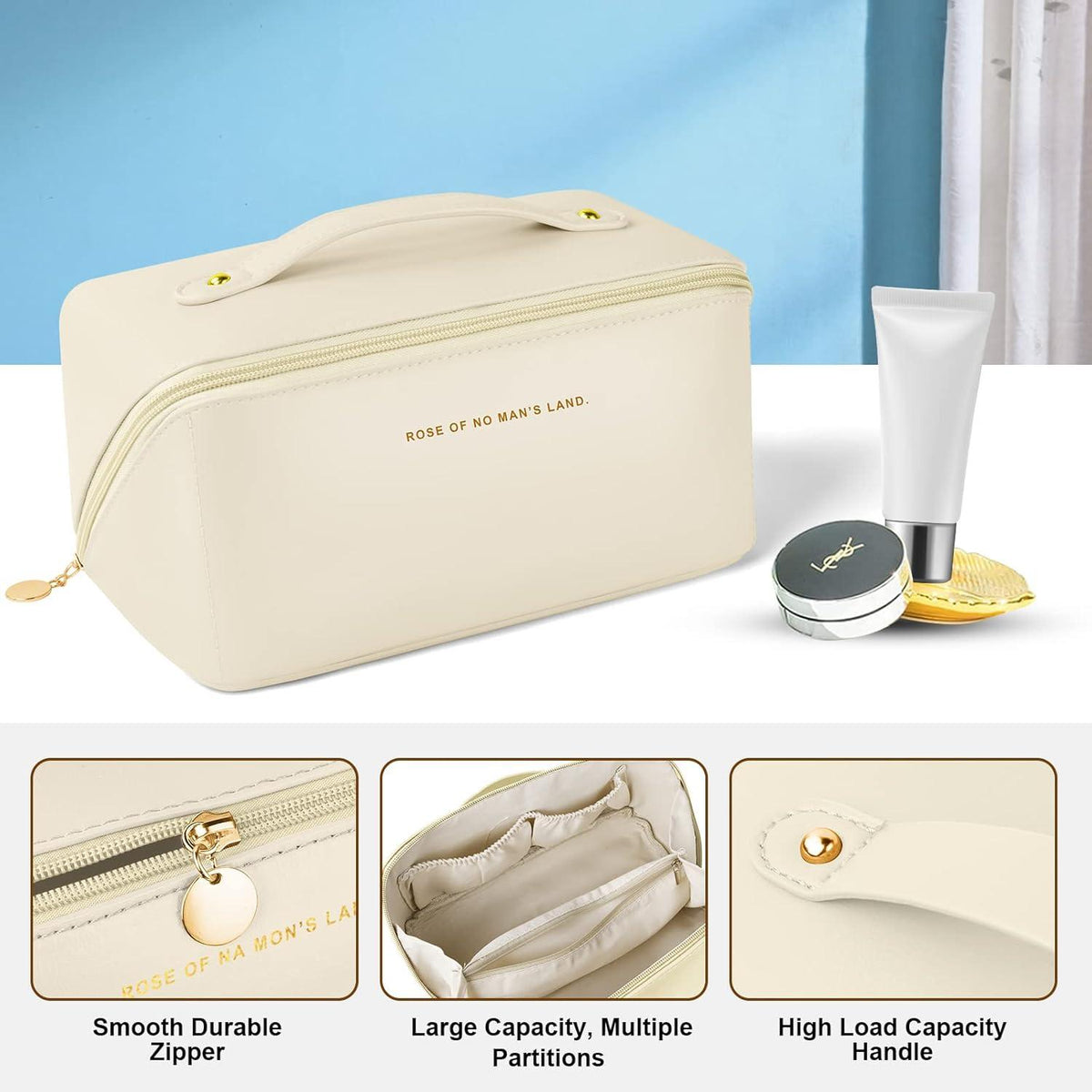 Reise Kosmetiktasche PU Leder Große Kapazität Wasserdicht Makeup
