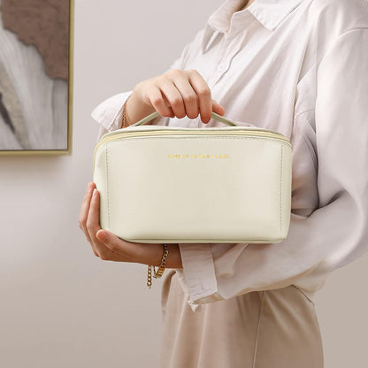 Reise Kosmetiktasche Große Kapazität PU Leder Wasserdicht Makeup
