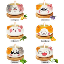 Geschenke für Frauen Duftkerzen geschenkset Katzen Vasen 6x