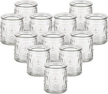 Teelichthalter Glas Vintage Kerzenhalter 12 Stück Set Klar Klein