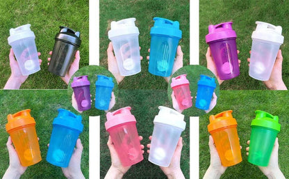 Protein Shaker Flasche 400 ml Auslaufsicher BPA frei Eiweiß Shaker mit