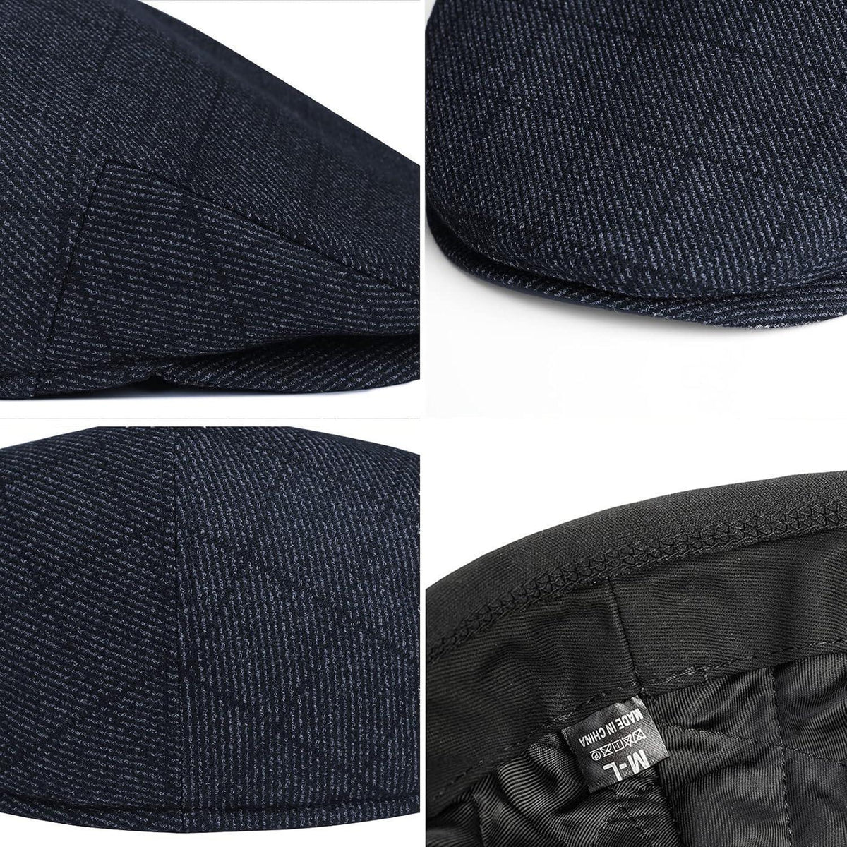 Herren Schirmmütze Gatsby Stil Blau, Windresistent, Verstellbar