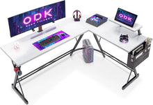 Moderne ODK Gaming Schreibtisch L Form mit Monitorständer