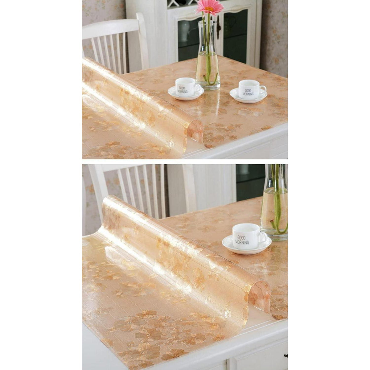 PVC Tischdecke wasserdicht 90x180cm – Tischfolie für Küche & Co.