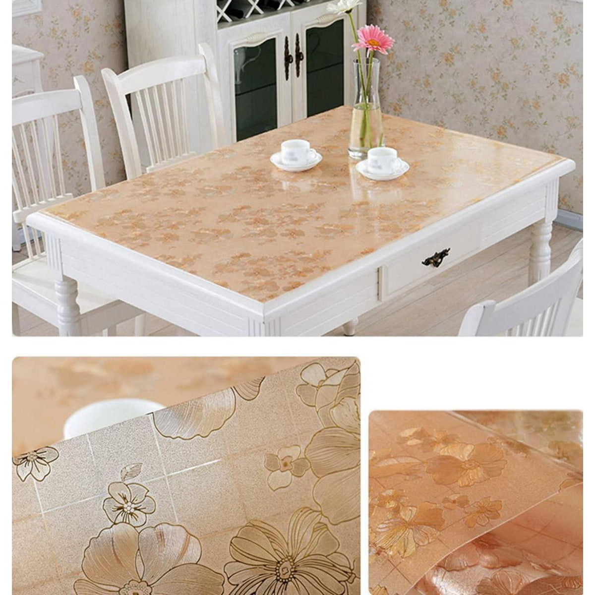 PVC Tischdecke wasserdicht 90x180cm – Tischfolie für Küche & Co.