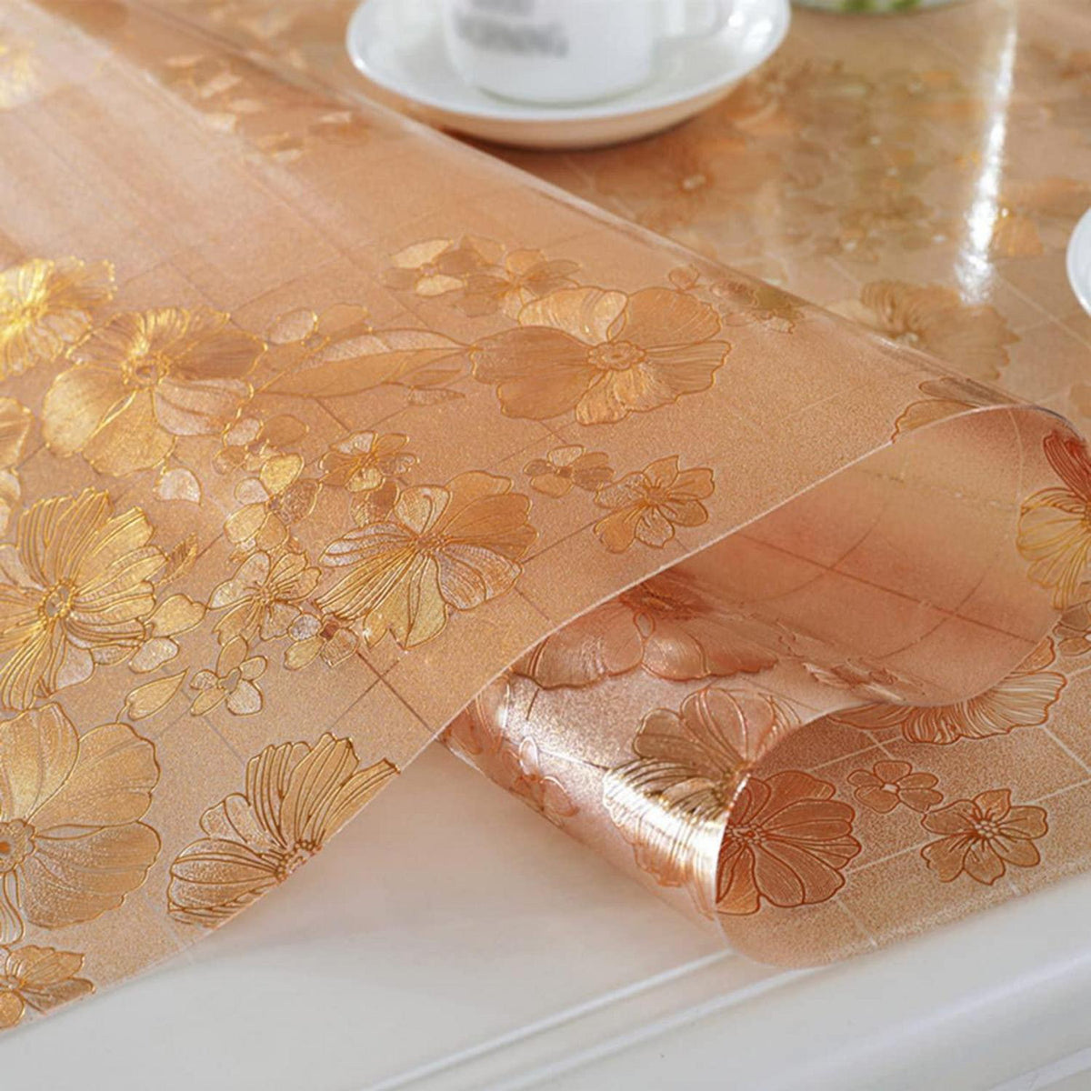 PVC Tischdecke wasserdicht 90x180cm – Tischfolie für Küche & Co.