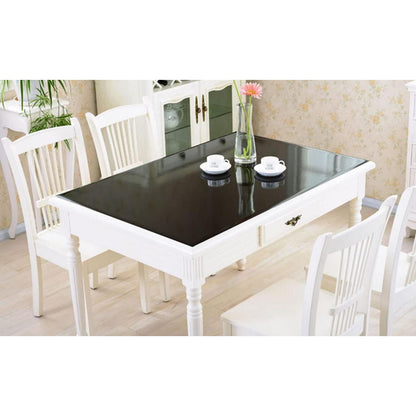 Wasserdichte PVC Tischdecke Schwarz 90x200 cm – Schutzfolie für Tisch