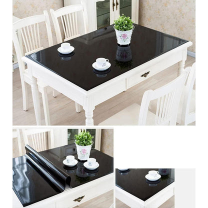 Wasserdichte PVC Tischdecke Schwarz 90x200 cm – Schutzfolie für Tisch