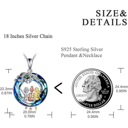 Schwestern Halskette "Immer meine Schwester" 925 Sterlingsilber Herz Anhänger