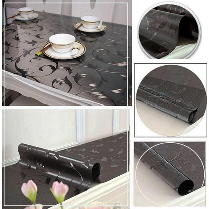 Wasserdichte PVC Tischdecke Braun 90x180 cm – Schutzfolie für Tisch